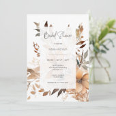 Modern Floral Bridal Shower  Kaart (Staand voorkant)