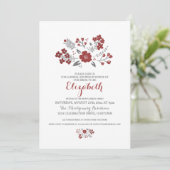 Modern Floral Bridal Shower Kaart (Staand voorkant)