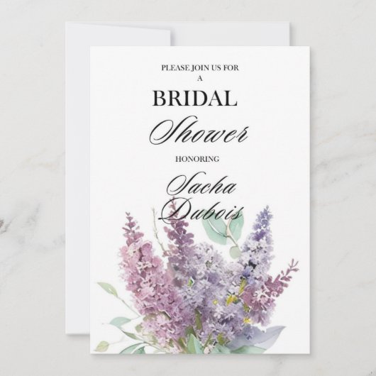 Modern Floral Bridal Shower Kaart (Voorkant)