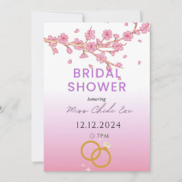 Modern Floral Bridal Shower Kaart