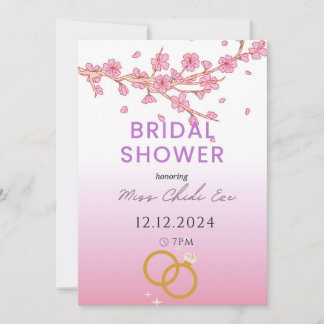 Modern Floral Bridal Shower Kaart