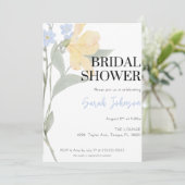 Modern Floral Bridal Shower Kaart (Staand voorkant)