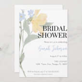 Modern Floral Bridal Shower Kaart (Voorkant / Achterkant)