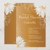 Modern Floral Brown Daisy Vrijgezellenfeest Kaart (Voorkant / Achterkant)