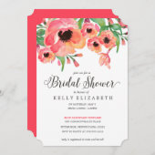 MODERN FLORAL brudal douche-uitnodiging Kaart (Voorkant / Achterkant)