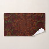 Modern Floral Burgundy Red Green Elegant Bad Handdoek (Handdoek)
