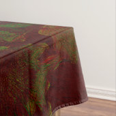 Modern Floral Burgundy Red Green Elegant Tafelkleed (Voorbeeld)