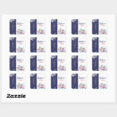 Modern Floral Business Hartelijk dank Vierkante Sticker (Vel)