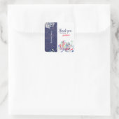 Modern Floral Business Hartelijk dank Vierkante Sticker (Tas)