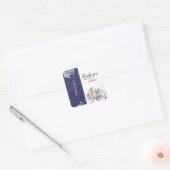 Modern Floral Business Hartelijk dank Vierkante Sticker (Envelop)