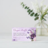 Modern Floral Butterfly Luier Raffle Baby shower Informatiekaartje (Staand voorkant)