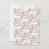 Modern floral Cattleya orchid dusty pink wedding Save The Date (Achterkant)