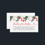 Modern Floral Christmas Baby shower Boeken voor Ba Informatiekaartje<br><div class="desc">Voeg een vleugje feestelijke charme toe aan uw baby shower met onze Modern Floral Christmas Baby shower Books voor Baby Enclosure Kaart. Deze prachtig ontworpen kaart is voorzien van elegante kerstbloemen, waaronder poinsettia's en groen, en vormt een perfecte aanvulling op uw baby shower met een vakantiethema. De omheiningskaart nodigt gasten...</div>