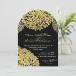  Modern Floral Chrysanthemum Geel Kaart