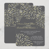 Modern Floral Chrysanthemum Grey and Yellow Kaart (Voorkant / Achterkant)