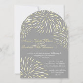 Modern Floral Chrysanthemum Grey and Yellow Kaart (Voorkant)