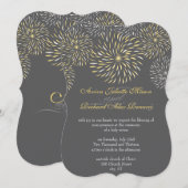 Modern Floral Chrysanthemum Grey and Yellow Kaart (Voorkant / Achterkant)