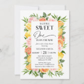 Modern Floral Citrus Lijst Sweet One Baby shower Kaart (Voorkant)