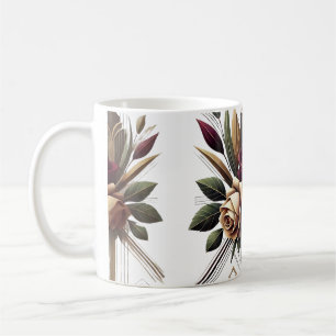 Modern Floral Coffee Mok