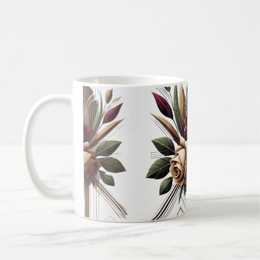 Modern Floral Coffee Mok (Links)