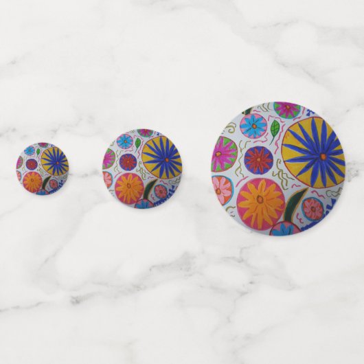Modern Floral Confetti (Achterkanten)