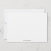 Modern Floral Coral Wedding Invitation Monogram Kaart (Achterkant)