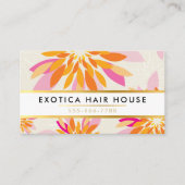 MODERN FLORAL creative flower sinaasappel roze Visitekaartje (Voorkant)