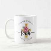 Modern Floral Cross Bijbelse Verse Koffiemok (Links)