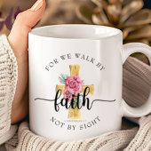 Modern Floral Cross Bijbelse Verse Koffiemok