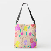 Modern Floral Crossbody Bag Tas (Achterkant)