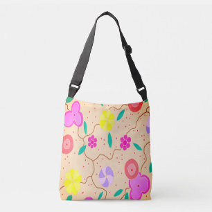 Modern Floral Crossbody Bag Tas