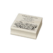 Modern Floral Custom Name Retouradres Rubberstempel (Stempel)