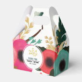 Modern Floral Custom Wedding Favor Boxes Bedankdoosjes (Voorkant Zijde)