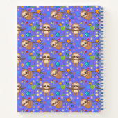 Modern Floral Cute Sloth Pattern | Notitieboek (Achterkant)