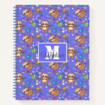 Modern Floral Cute Sloth Pattern | 