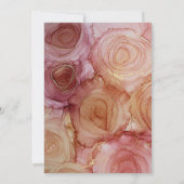 Modern Floral Dark Carmine Wedding Kaart (Achterkant)