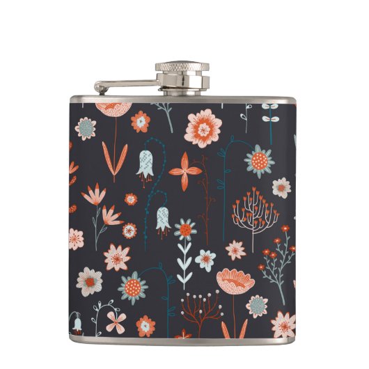 Modern Floral Dark Heupfles (Voorkant)