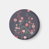 Modern Floral Dark Magneet (Voorkant)