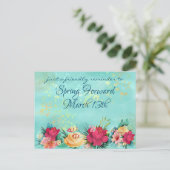 Modern Floral Daylight Savings herinneringen Briefkaart (Staand voorkant)