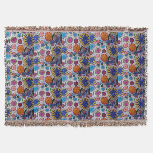 Modern Floral Deken (Voorkant)