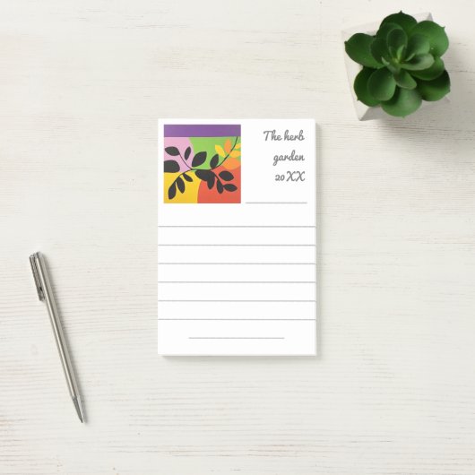 Modern Floral Design gewaagd en abstract Post-it® Notes (Kantoor)