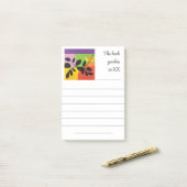 Modern Floral Design gewaagd en abstract Post-it® Notes (Op bureau)