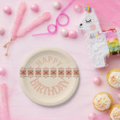 Modern Floral design Papieren Bordje (Feest)