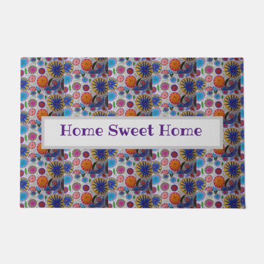 Modern Floral Deurmat (Voorkant)