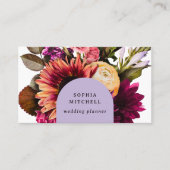 Modern Floral | Donkerkleurig en elegant Visitekaartje (Voorkant)