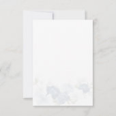 Modern Floral Dusty Blue Botanical RSVP Kaartje (Achterkant)