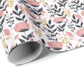 Modern Floral Elegance Cadeaupapier (Rol Hoek)