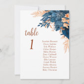 Modern Floral Elegant Bruiloft Zitkaart Kaarten (Voorkant)