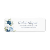 Modern Floral Elegant Script Retour geadresseerd Etiket (Voorkant)