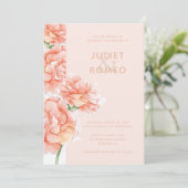 Modern Floral Elegant Wedding Kaart (Staand voorkant)